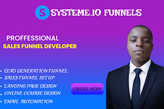 build systeme io sales funnel, landing page, sales page
