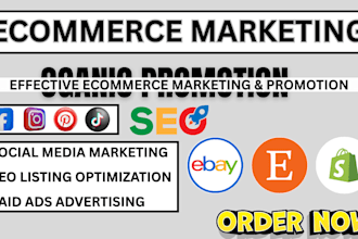promote and advertise etsy ebay shopify promotion, ecommerce marketing sales