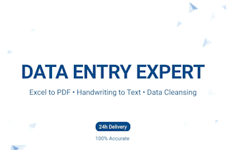 convert excel to PDF, handwritten notes to digital text, data cleansing fast