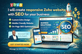 create responsive zoho website with SEO for your business