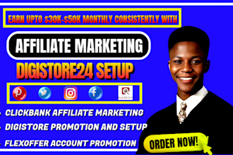 digistore24 affiliate program setup and promotion, og ads, flexoffer setup