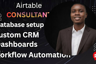 create airtable database, CRM system, automation and softr web app