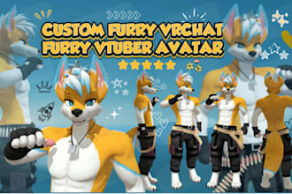 design and rigging 3d vtuber character modeling for vroid vrchat vrm in blender