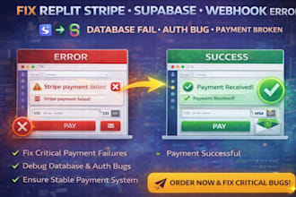 fix replit stripe supabase auth webhook database errors and payment workflow bug