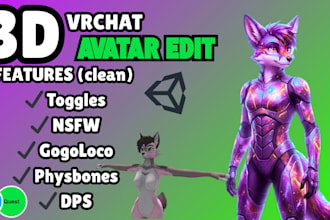 edit booth vrchat avatar for pc and quest with unity upload and optimization