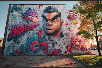 create premium wall mural or wallpaper for your living room