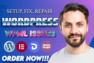 do wordpress website translation using wpml, fix wpml issues