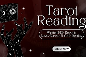 do a tarot reading and deliver a written PDF report