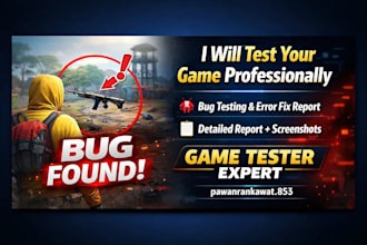 do professional game testing disign eye catching thumbnail