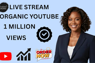 shoutout youtube channel video SEO promotion 1 million people live stream views