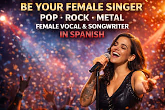 be your edm, country, pop female singer and songwriter and vocalist in spanish
