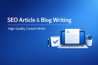 research and write SEO articles and high quality content