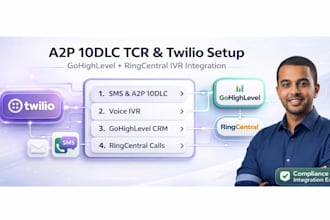 configure a2p 10dlc tcr twilio gohighlevel IVR ringcentral integration