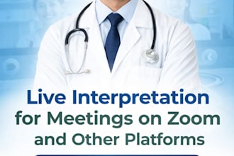 be your live interpreter for zoom meetings english, pashto and urdu