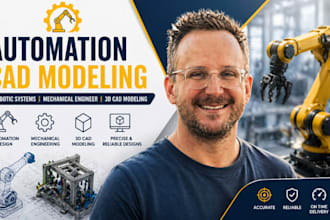 automation cad modeling, robotic systems, mechanical engineer, 3d cad modeling