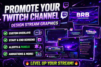 promote your twitch channel, design stream graphics