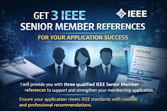 get you 3 ieee senior membership references to support your application