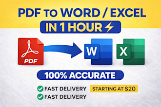 convert pdf to excel, powerpoints and accurate data