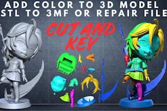 add color to 3d model convert stl to 3mf split bambu lab 3d printing multicolor