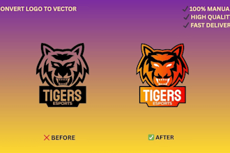 manually vector trace, convert logo to vector, redraw image