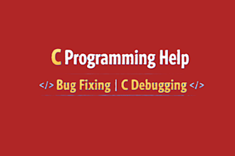 fix c programming bugs, debugging and error solving