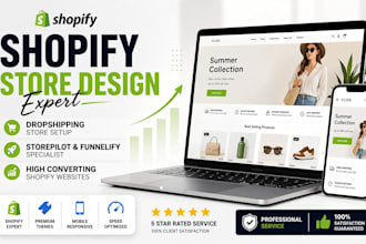 create storepilot shopify website, dropshipping, funnelify, redesign shopify