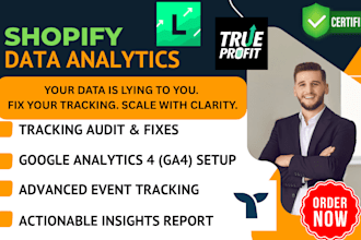 setup shopify analytics and conversion tracking lifetimely ga4 lara wixpa analyz