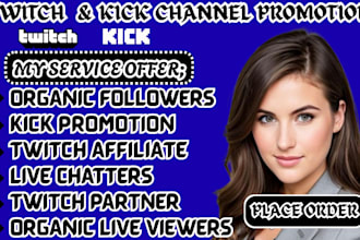 boost your twitch, kick live stream to bring in more live viewers and chatters
