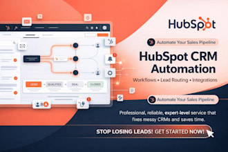 set up hubspot workflows, lead automation, and CRM integration fixes