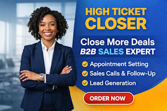 sales closer sales representative high ticket sales lead generation