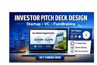 design investor pitch deck, startuppitch deck, vc presentation