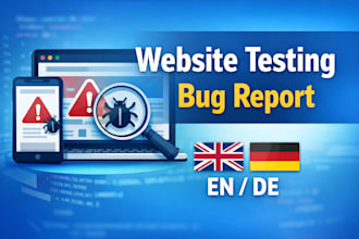 test your website and report bugs