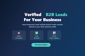 research 5 verified b2b leads matching your ideal customer profile