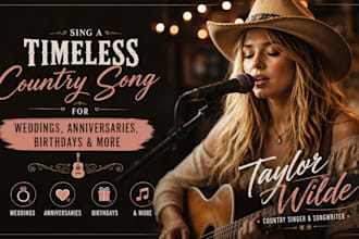 sing a timeless country song for weddings, anniversaries and birthdays