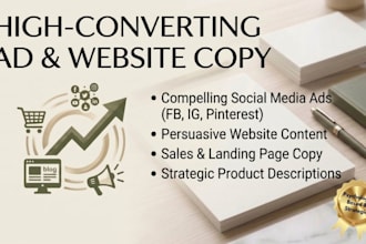 write high converting ad copy for facebook instagram and websites