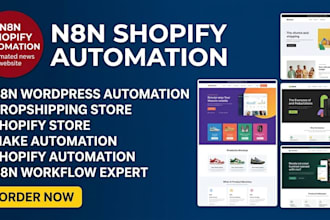 create n8n shopify automation make automation, n8n ai agent, n8n workflow expert