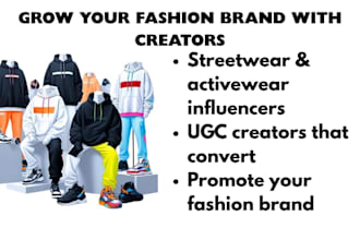 source fashion influencers or ugc creators to promote your streetwear brands