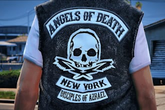 create custom fivem biker mc vests kuttes club clothing