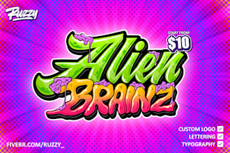 make dope custom typography, and custom lettering logo
