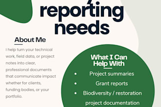 write your environmental project report