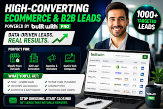 do b2b lead generation, ecommerce and shopify leads using builtwith pro reports