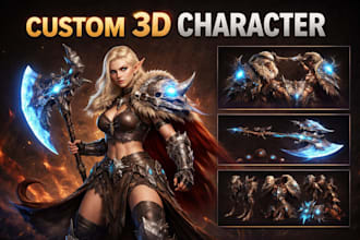 design custom 3d characters and cosplay assets
