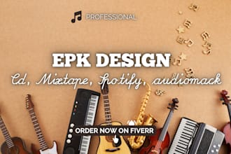 design epk, media kit, press release, brochure, event flyer, dj, one sheet kit