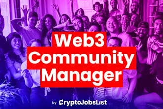 crypto social media manager, web3 manager, crypto content creator, and nft