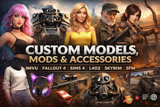 create edit or port custom skyrim mod weapon and armor or fallout 4 game mods