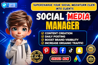 be your social medial marketing manager, content creator, facebook ads
