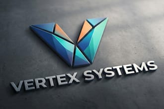 design a professional 3d metallic logo for your business