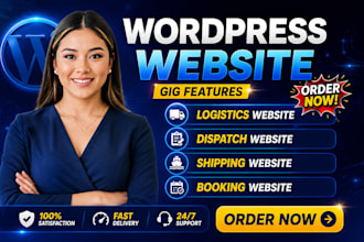 design booking logistics website ai automate website tracking website elementor