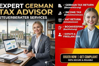 be your german tax advisor for vat, income tax return steuerberater