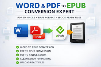 convert word to epub, PDF to epub, pdf to kindle ebook